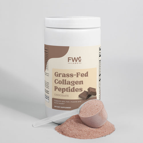 Chocolate Collagen Peptides Powder - Grass-Fed Daily Supplement for Wellness Support | Hydrolyzed Bovine Peptides with Cocoa Powder - Non-GMO & Sugar-Free - 378g